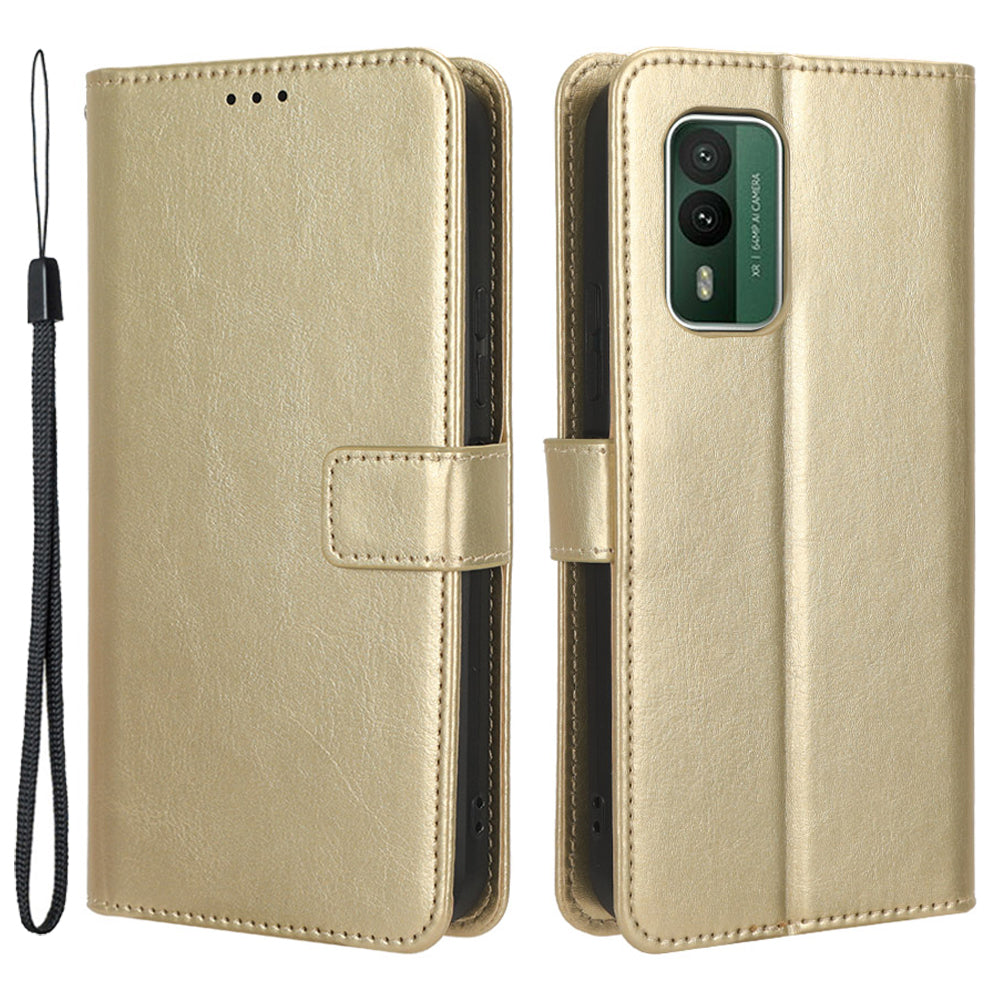 For Nokia XR21 Crazy Horse Texture Stand Wallet Case PU Leather Anti-drop Phone Cover