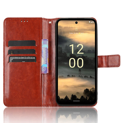 For Nokia XR21 Crazy Horse Texture Stand Wallet Case PU Leather Anti-drop Phone Cover