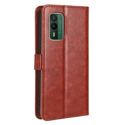 For Nokia XR21 Crazy Horse Texture Stand Wallet Case PU Leather Anti-drop Phone Cover