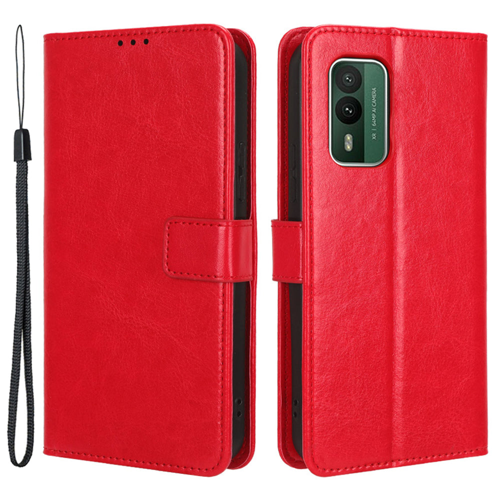 For Nokia XR21 Crazy Horse Texture Stand Wallet Case PU Leather Anti-drop Phone Cover