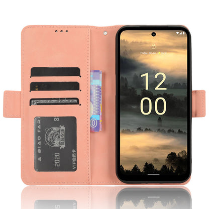 For Nokia XR21 Multiple Card Slots Phone Cover PU Leather Anti-drop Case with Stand Wallet