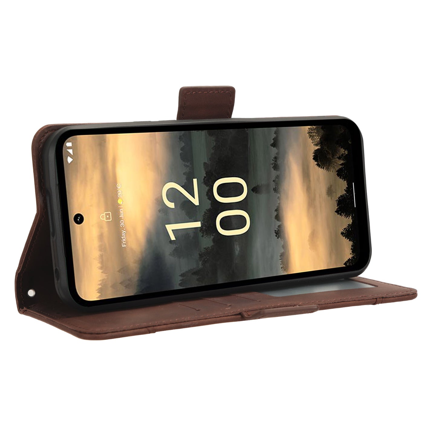 For Nokia XR21 Multiple Card Slots Phone Cover PU Leather Anti-drop Case with Stand Wallet