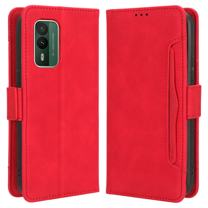 For Nokia XR21 Multiple Card Slots Phone Cover PU Leather Anti-drop Case with Stand Wallet