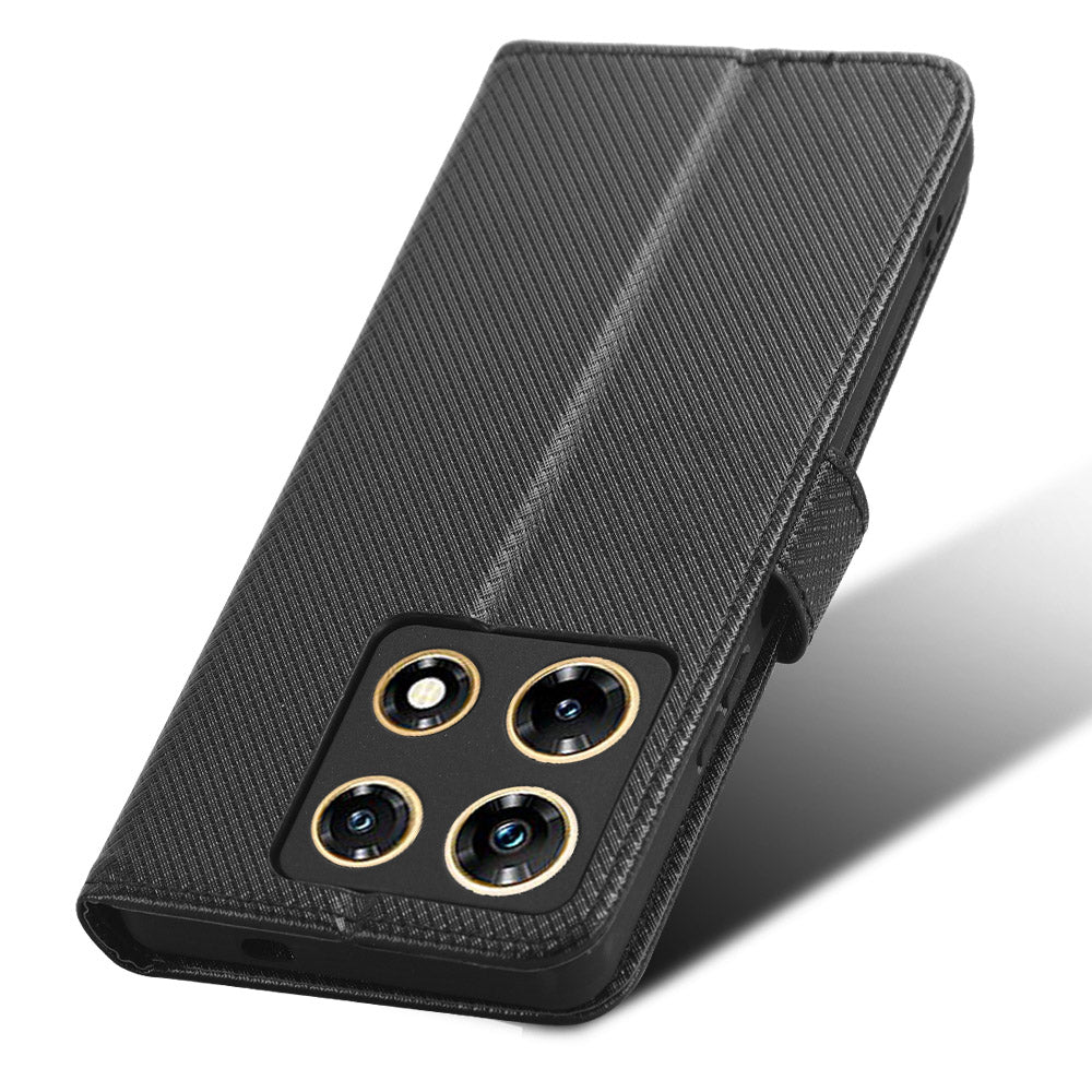 For Infinix Note 30 Pro 4G X678B Diamond Texture PU Leather Stand Case Anti-drop Wallet Cover