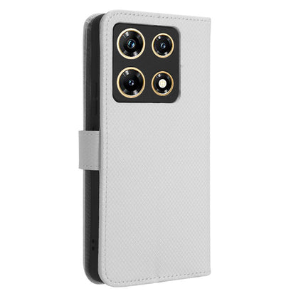 For Infinix Note 30 Pro 4G X678B Diamond Texture PU Leather Stand Case Anti-drop Wallet Cover