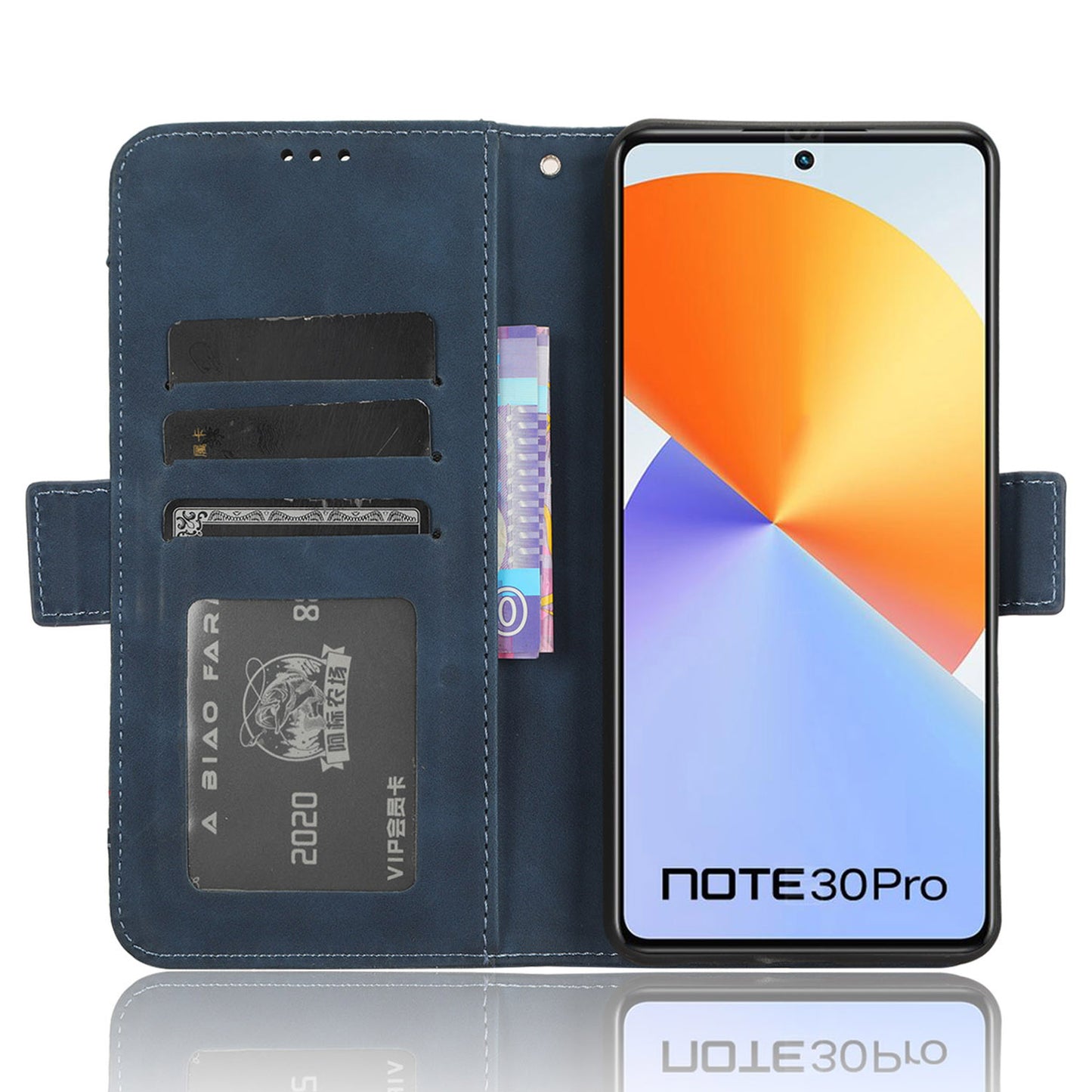For Infinix Note 30 Pro 4G X678B Multiple Card Slots Drop-proof Cover PU Leather Stand Wallet Phone Case