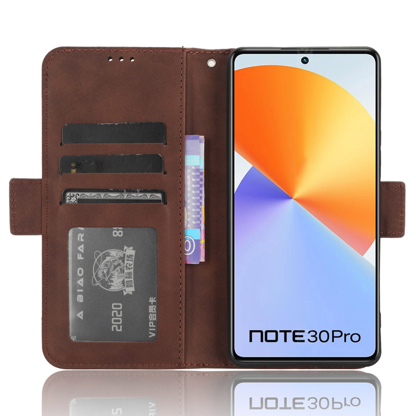 For Infinix Note 30 Pro 4G X678B Multiple Card Slots Drop-proof Cover PU Leather Stand Wallet Phone Case