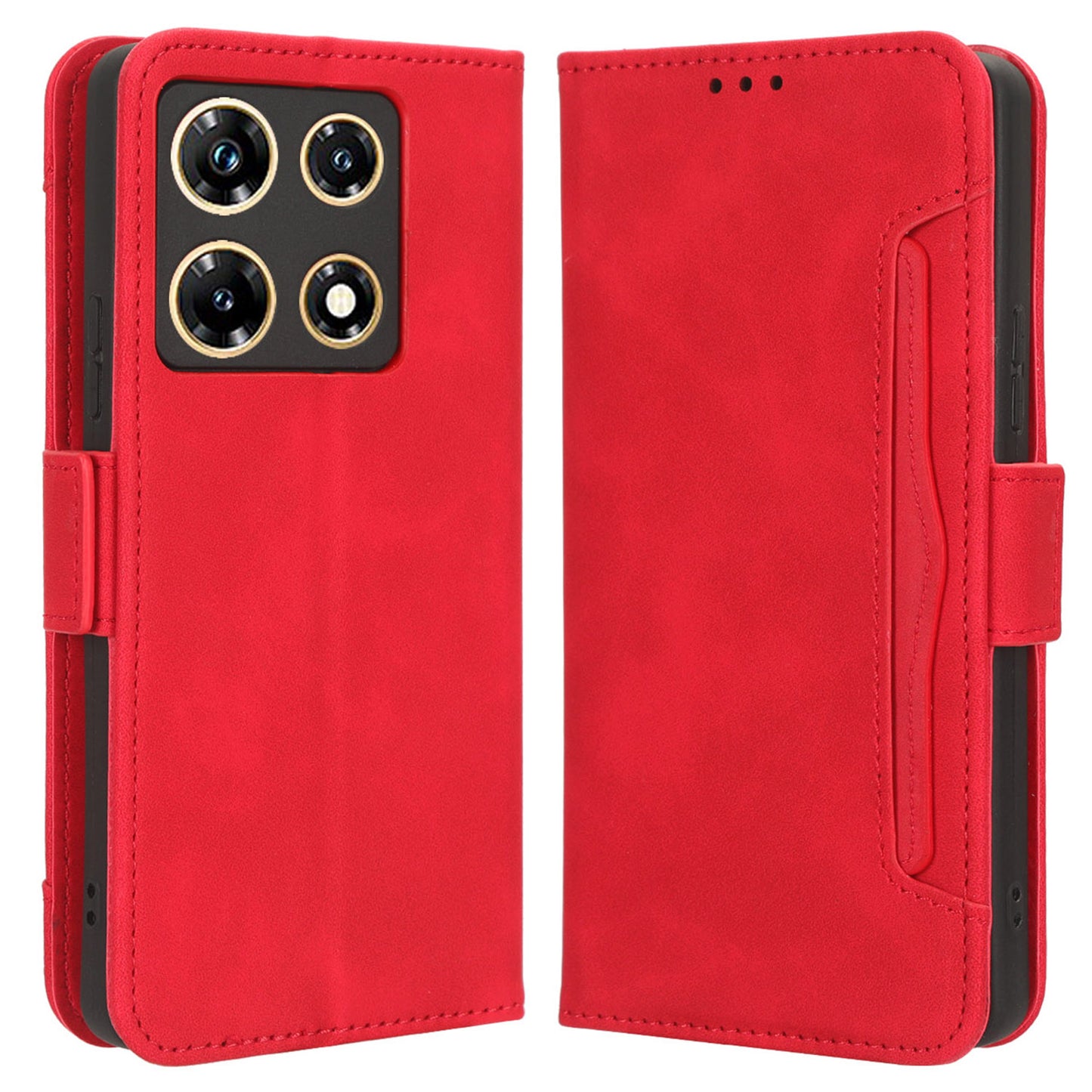 For Infinix Note 30 Pro 4G X678B Multiple Card Slots Drop-proof Cover PU Leather Stand Wallet Phone Case