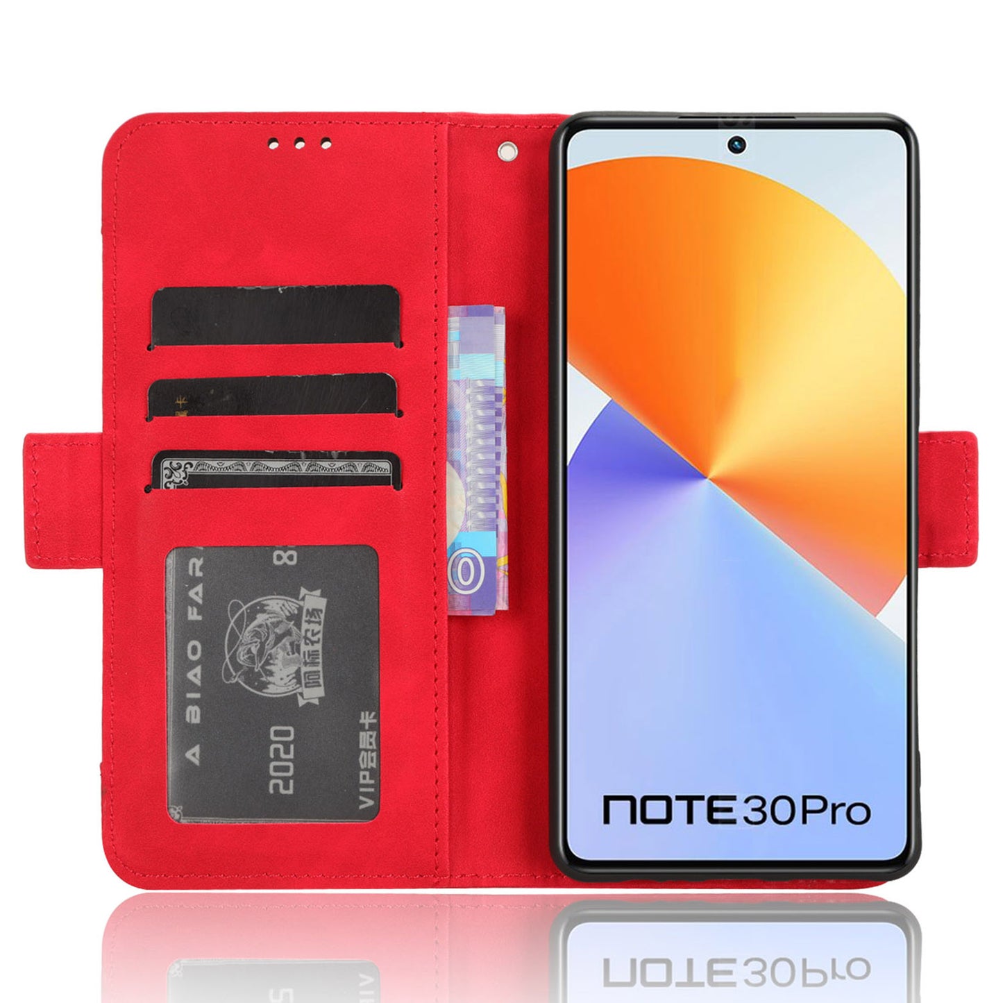 For Infinix Note 30 Pro 4G X678B Multiple Card Slots Drop-proof Cover PU Leather Stand Wallet Phone Case