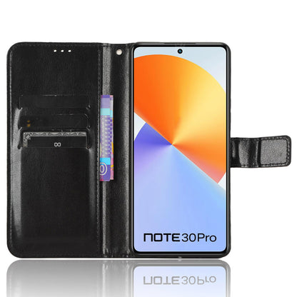 For Infinix Note 30 Pro 4G X678B Crazy Horse Texture Leather Case Anti-drop Phone Cover with Wallet Stand