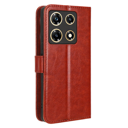 For Infinix Note 30 Pro 4G X678B Crazy Horse Texture Leather Case Anti-drop Phone Cover with Wallet Stand