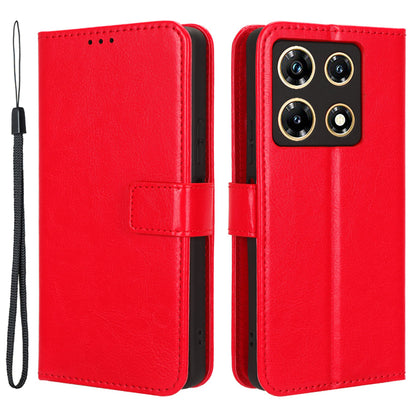 For Infinix Note 30 Pro 4G X678B Crazy Horse Texture Leather Case Anti-drop Phone Cover with Wallet Stand