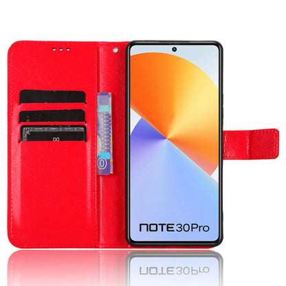 For Infinix Note 30 Pro 4G X678B Crazy Horse Texture Leather Case Anti-drop Phone Cover with Wallet Stand