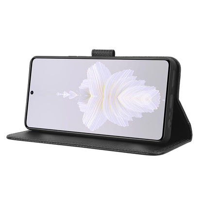 For Tecno Camon 20 Pro 5G CK8n PU Leather Stand Wallet Phone Case Diamond Texture Drop-proof Cover