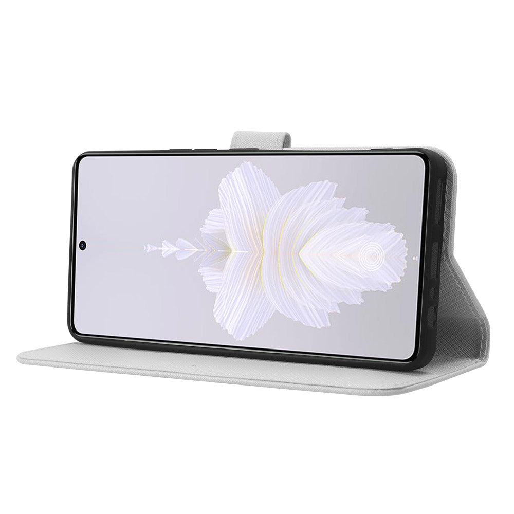 For Tecno Camon 20 Pro 5G CK8n PU Leather Stand Wallet Phone Case Diamond Texture Drop-proof Cover