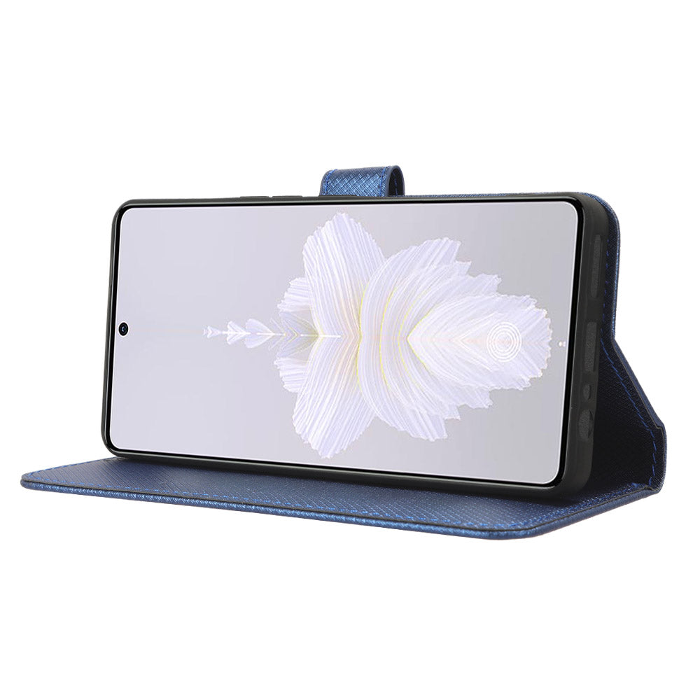 For Tecno Camon 20 Pro 5G CK8n PU Leather Stand Wallet Phone Case Diamond Texture Drop-proof Cover