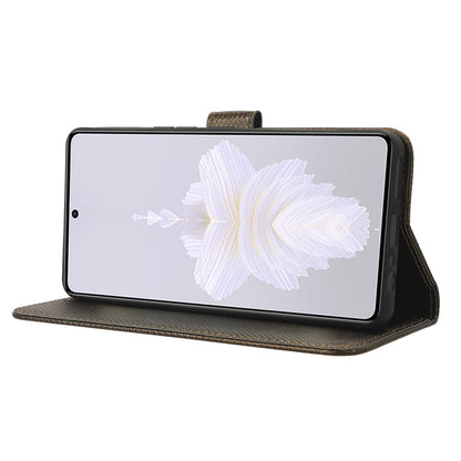 For Tecno Camon 20 Pro 5G CK8n PU Leather Stand Wallet Phone Case Diamond Texture Drop-proof Cover