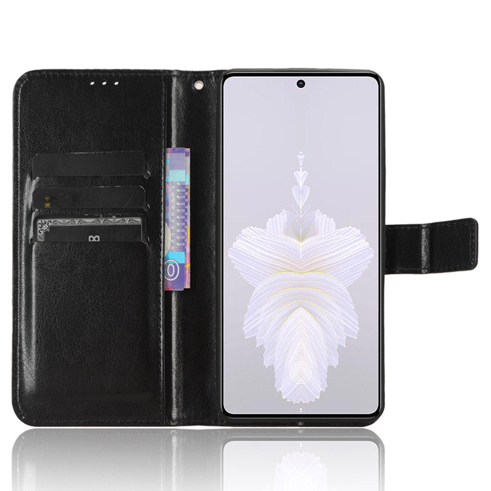 For Tecno Camon 20 Pro 5G CK8n Shockproof Leather Wallet Case Crazy Horse Texture Phone Cover with Stand