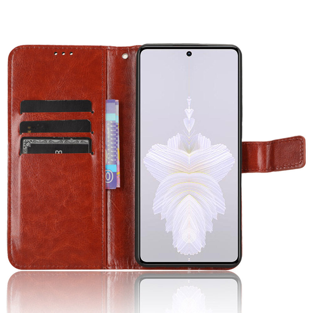 For Tecno Camon 20 Pro 5G CK8n Shockproof Leather Wallet Case Crazy Horse Texture Phone Cover with Stand