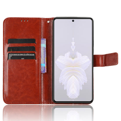 For Tecno Camon 20 Pro 5G CK8n Shockproof Leather Wallet Case Crazy Horse Texture Phone Cover with Stand
