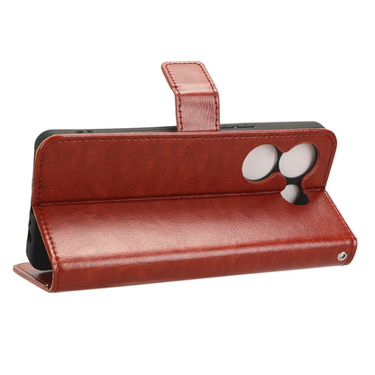 For Tecno Camon 20 Pro 5G CK8n Shockproof Leather Wallet Case Crazy Horse Texture Phone Cover with Stand