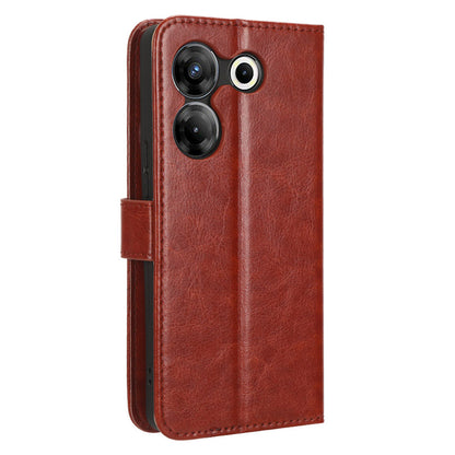 For Tecno Camon 20 Pro 5G CK8n Shockproof Leather Wallet Case Crazy Horse Texture Phone Cover with Stand