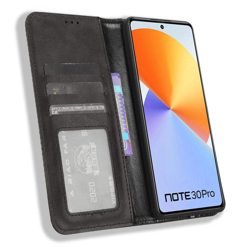 For Infinix Note 30 Pro 4G X678B Magnetic PU Leather Case Flip Stand Wallet Phone Cover