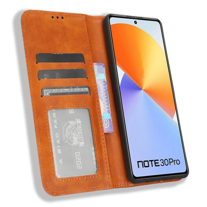 For Infinix Note 30 Pro 4G X678B Magnetic PU Leather Case Flip Stand Wallet Phone Cover