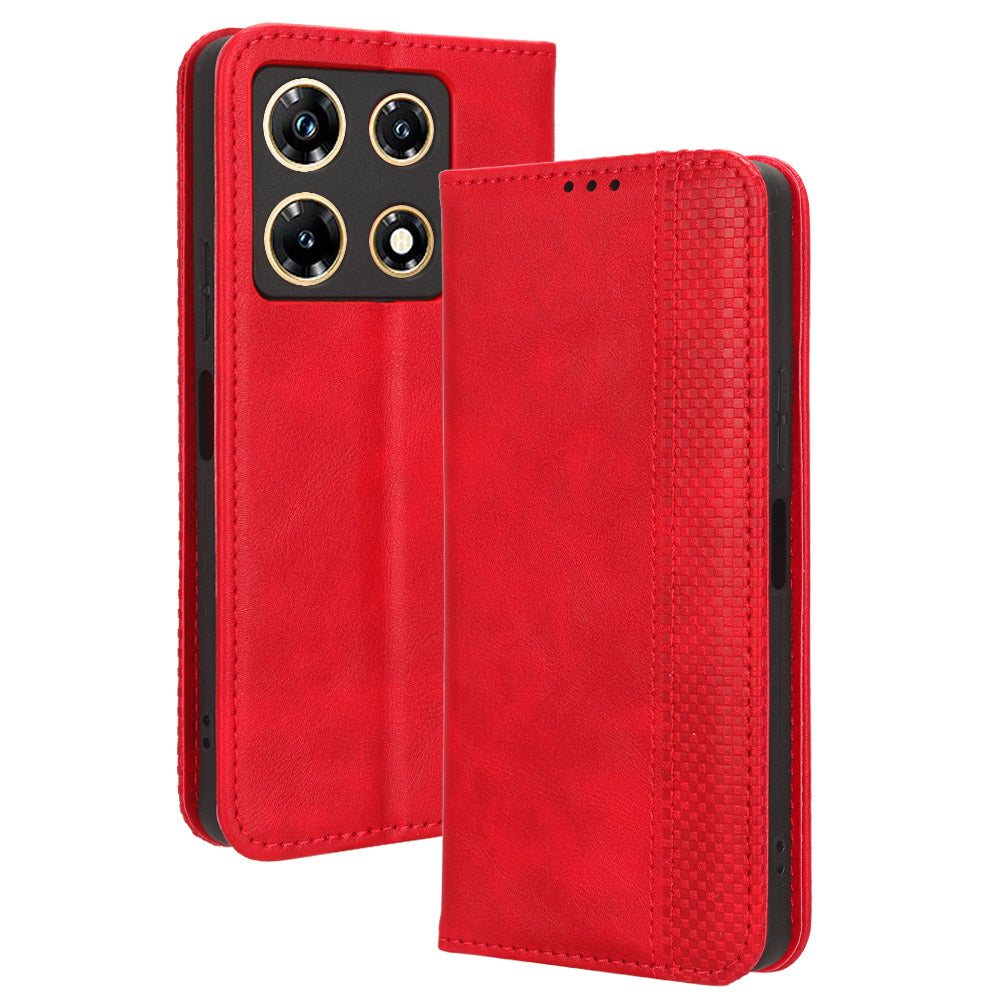 For Infinix Note 30 Pro 4G X678B Magnetic PU Leather Case Flip Stand Wallet Phone Cover