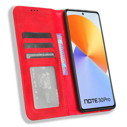 For Infinix Note 30 Pro 4G X678B Magnetic PU Leather Case Flip Stand Wallet Phone Cover