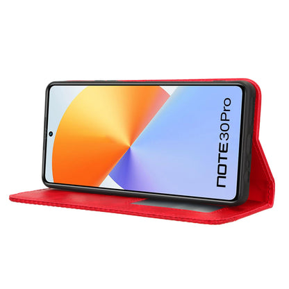 For Infinix Note 30 Pro 4G X678B Magnetic PU Leather Case Flip Stand Wallet Phone Cover