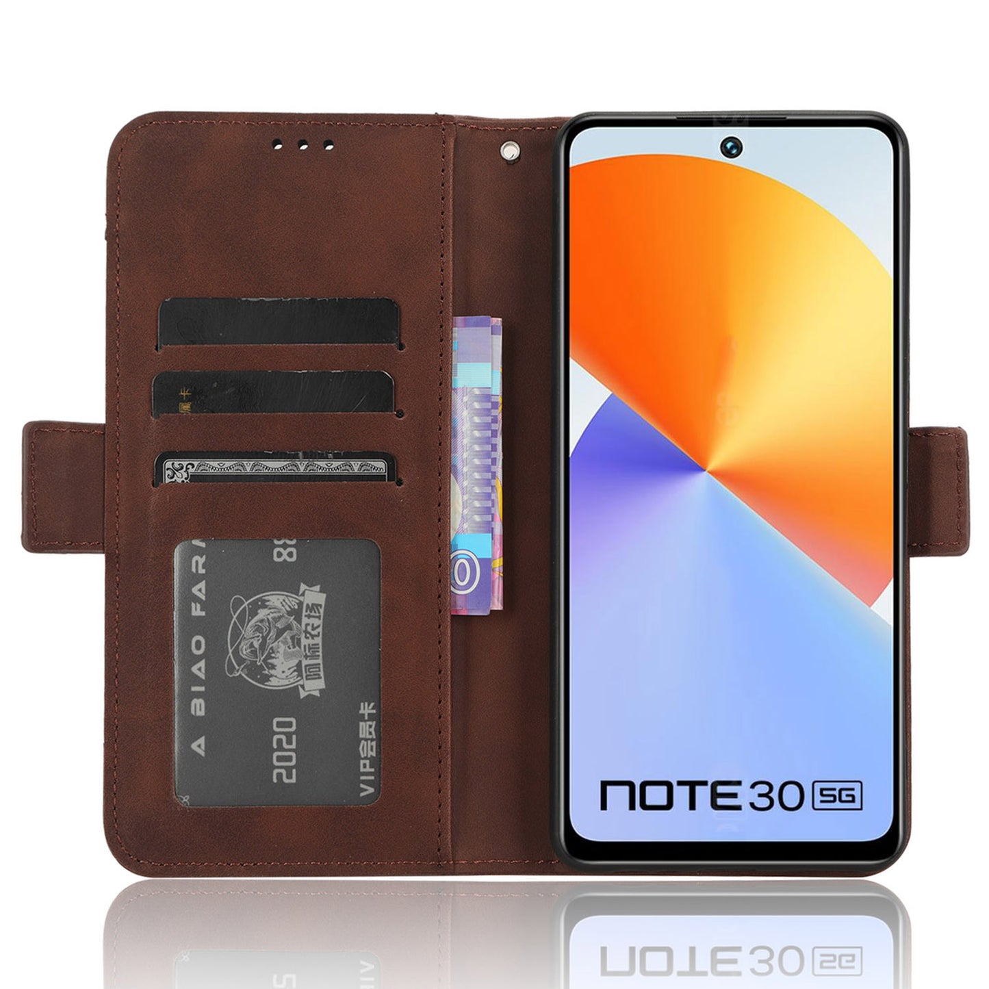 For Infinix Note 30 5G X6711 Flip Stand Phone Case  Multiple Card Slots PU Leather Wallet Cover