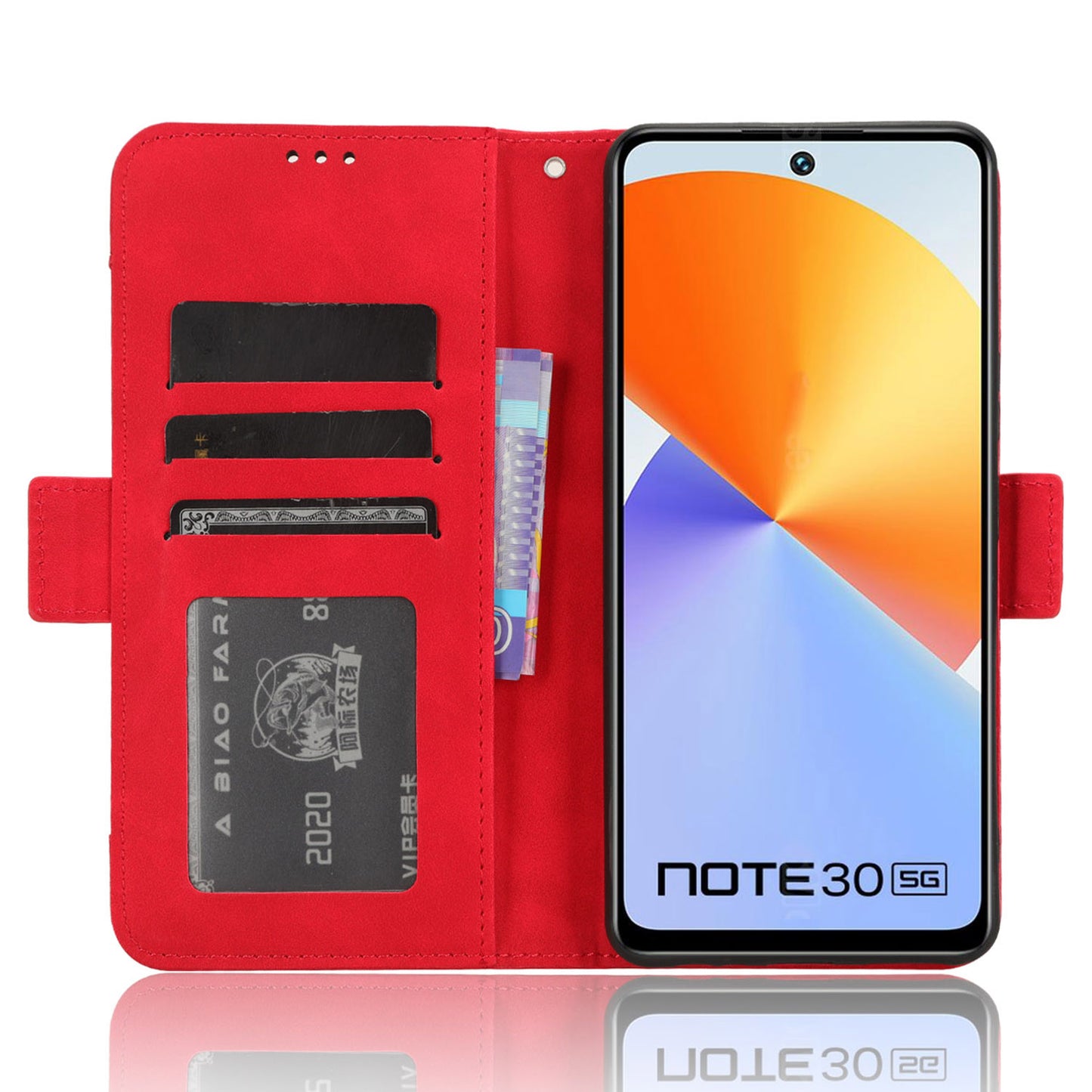 For Infinix Note 30 5G X6711 Flip Stand Phone Case  Multiple Card Slots PU Leather Wallet Cover
