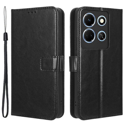 For Infinix Note 30 5G X6711 Crazy Horse Texture Phone Case PU Leather Flip Stand Wallet Cover