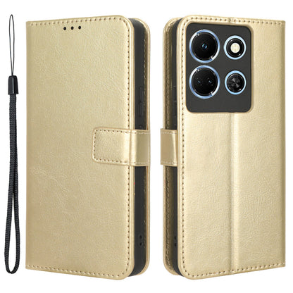 For Infinix Note 30 5G X6711 Crazy Horse Texture Phone Case PU Leather Flip Stand Wallet Cover