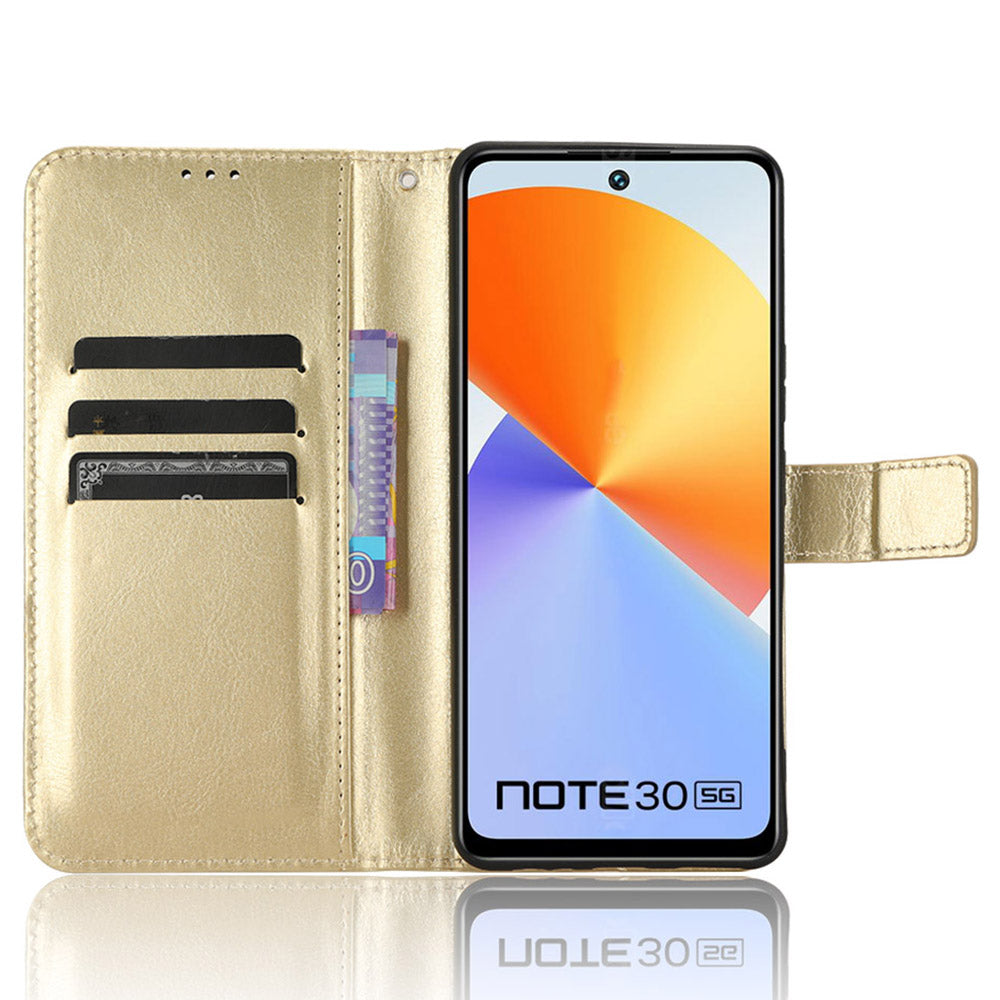 For Infinix Note 30 5G X6711 Crazy Horse Texture Phone Case PU Leather Flip Stand Wallet Cover
