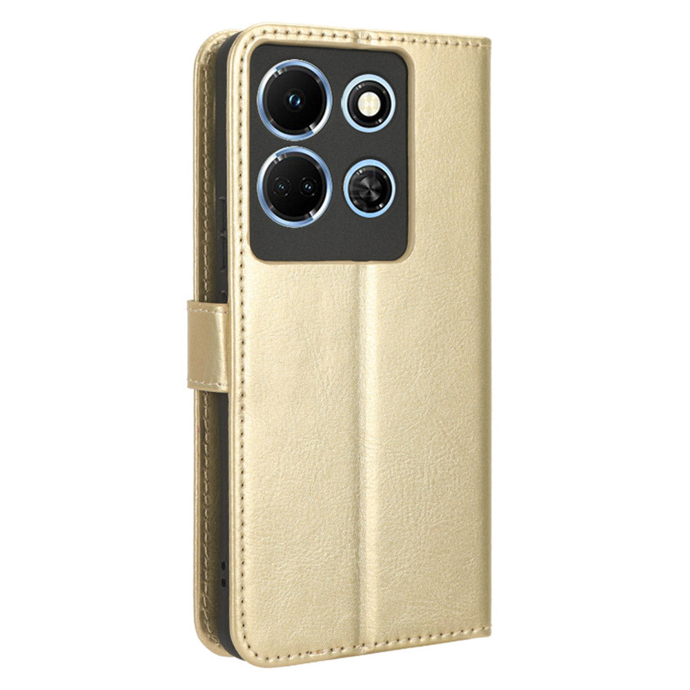For Infinix Note 30 5G X6711 Crazy Horse Texture Phone Case PU Leather Flip Stand Wallet Cover