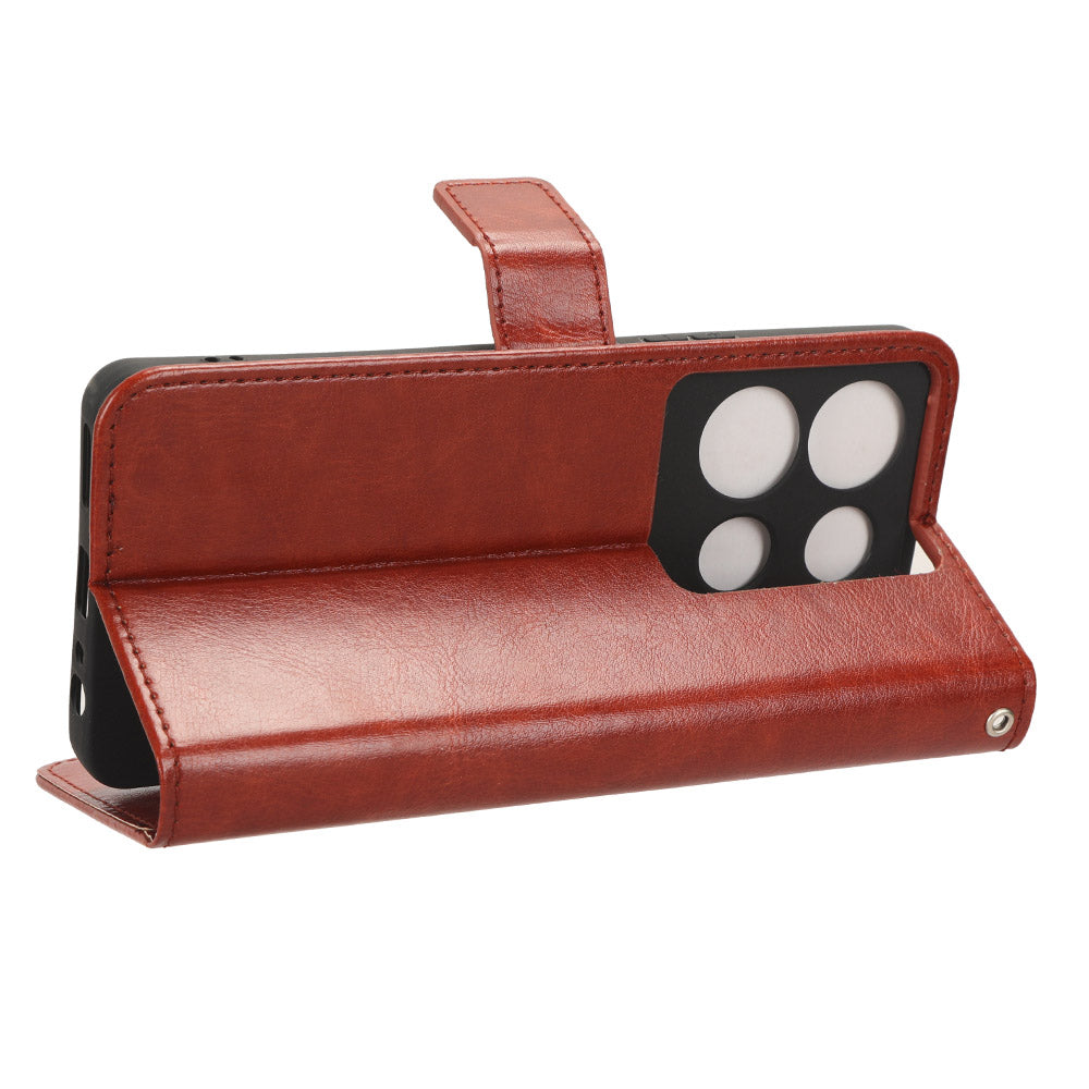 For Infinix Note 30 5G X6711 Crazy Horse Texture Phone Case PU Leather Flip Stand Wallet Cover