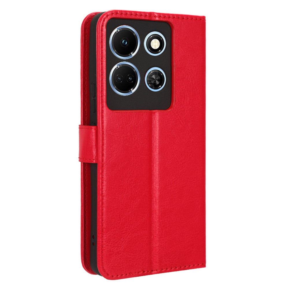 For Infinix Note 30 5G X6711 Crazy Horse Texture Phone Case PU Leather Flip Stand Wallet Cover