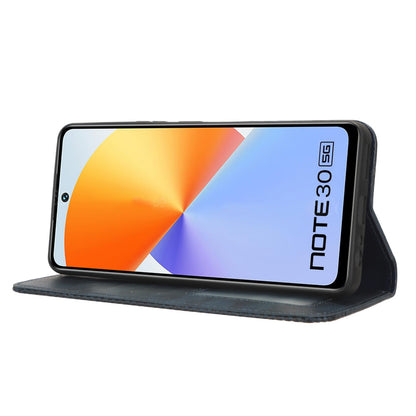 For Infinix Note 30 5G X6711 Magnetic Closing Retro Leather Cover Stand Wallet Phone Case