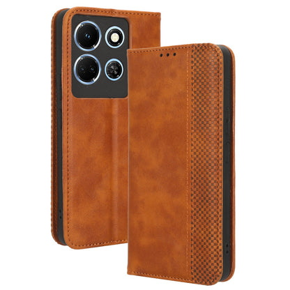 For Infinix Note 30 5G X6711 Magnetic Closing Retro Leather Cover Stand Wallet Phone Case