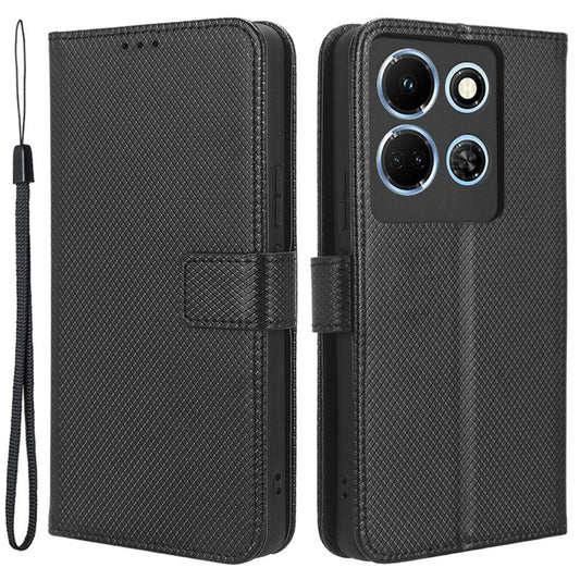 For Infinix Note 30 5G X6711 PU Leather Wallet Phone Case Diamond Texture Phone Stand Cover