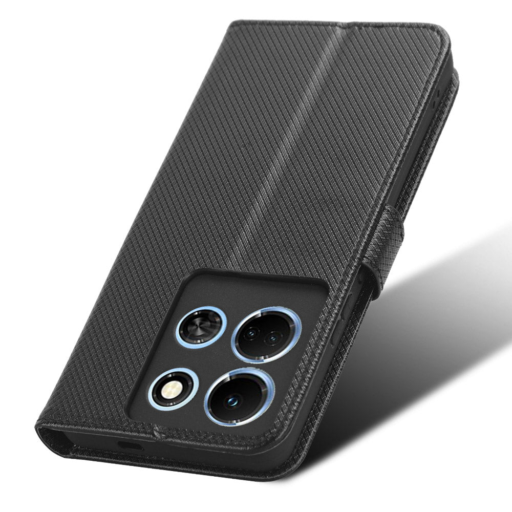 For Infinix Note 30 5G X6711 PU Leather Wallet Phone Case Diamond Texture Phone Stand Cover