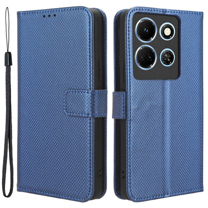 For Infinix Note 30 5G X6711 PU Leather Wallet Phone Case Diamond Texture Phone Stand Cover
