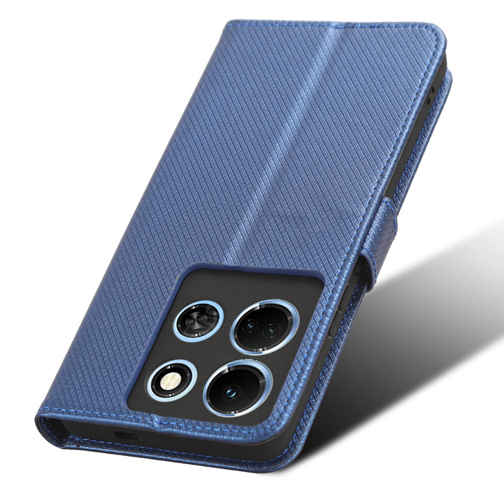 For Infinix Note 30 5G X6711 PU Leather Wallet Phone Case Diamond Texture Phone Stand Cover