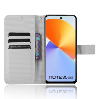 For Infinix Note 30 5G X6711 PU Leather Wallet Phone Case Diamond Texture Phone Stand Cover