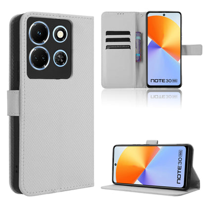 For Infinix Note 30 5G X6711 PU Leather Wallet Phone Case Diamond Texture Phone Stand Cover