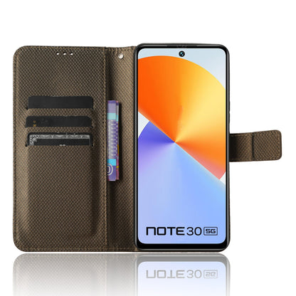 For Infinix Note 30 5G X6711 PU Leather Wallet Phone Case Diamond Texture Phone Stand Cover