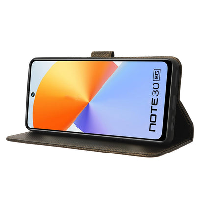For Infinix Note 30 5G X6711 PU Leather Wallet Phone Case Diamond Texture Phone Stand Cover