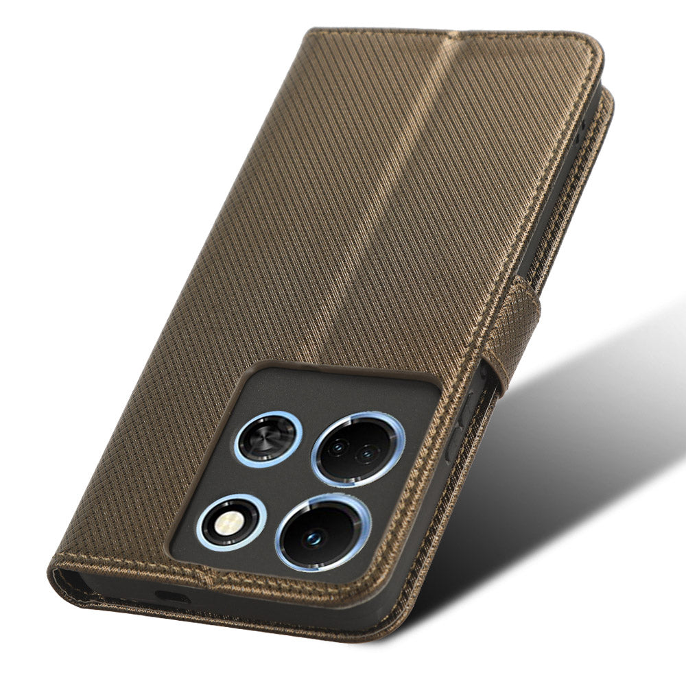 For Infinix Note 30 5G X6711 PU Leather Wallet Phone Case Diamond Texture Phone Stand Cover